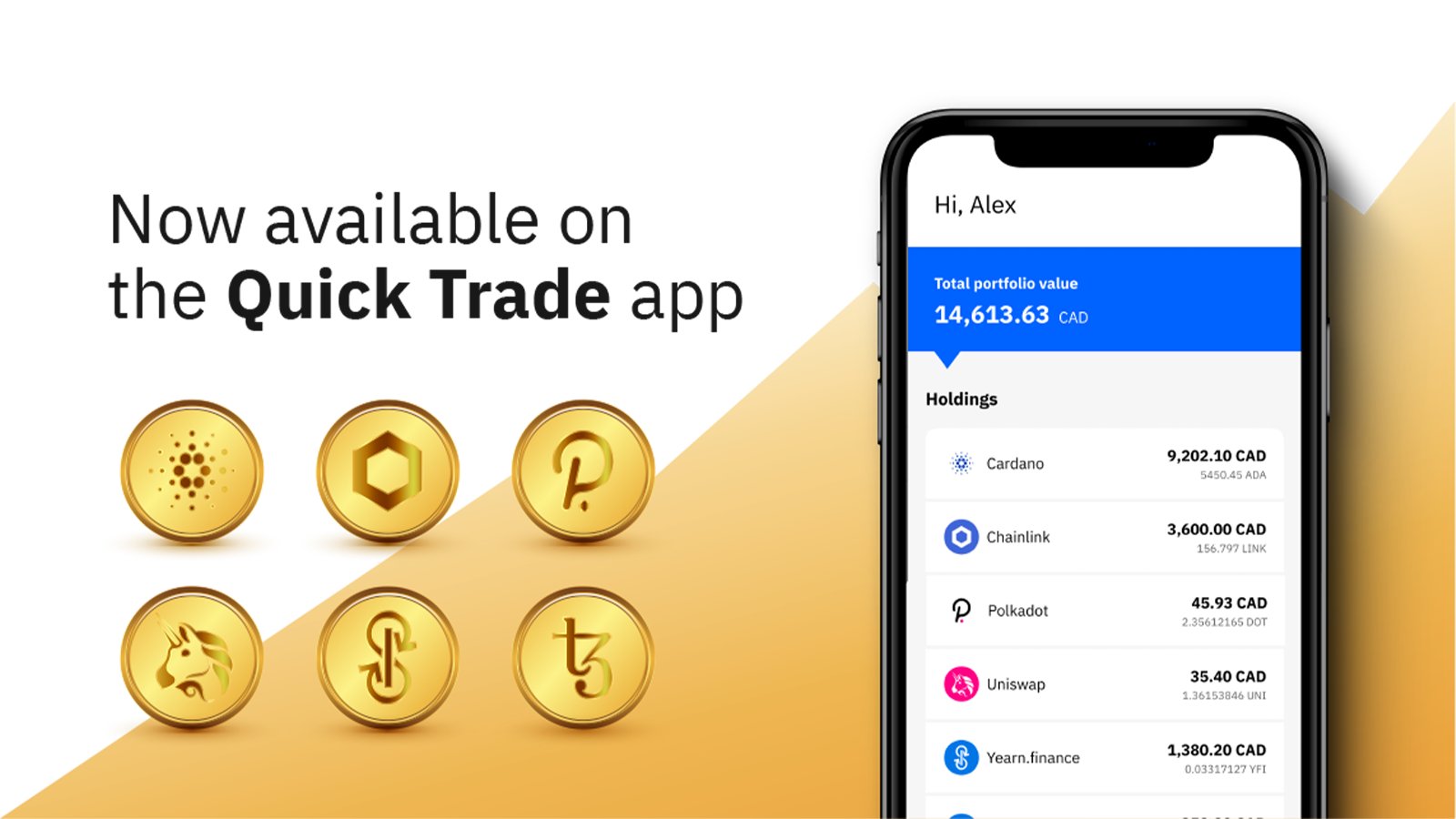 Coinsquare Starting Today You Can Trade Cardano Ada Polkadot Dot Uniswap Uni Chainlink Link Tezos Xtz And Yearnfinance Yfi On Quick Trade Check Out Quick Trade Now T Co Jczxssgeep T Co