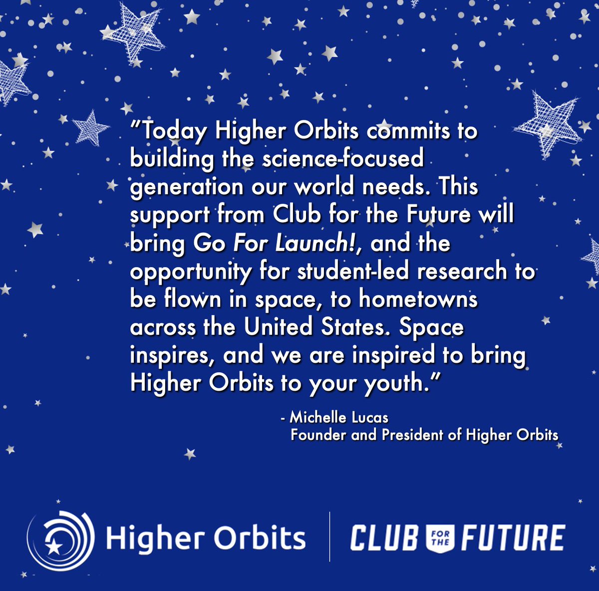 #SpaceInspires: Today, Higher Orbits commits to building the science-focused generation our world needs. Read more about the $1 million donation from <a href="/BlueOrigin/">Blue Origin</a>’s foundation <a href="/ClubforFuture/">Club for the Future</a> to HigherOrbits: higherorbits.org/press-release/…