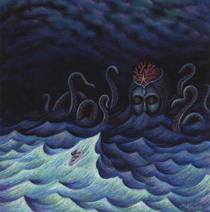 NathanSpoor's tweet photo. Through the storm she remained composed.
Tale Of Two Queens
10 x 10 inches / acrylic on canvas / 2016
Prints https://t.co/1jEGO4j6s5
#nathanspoor #painting #art #surreal #narrativeart #suggestivism #mystery #girl #boat #ocean #seawitch https://t.co/RwUdfiepsZ