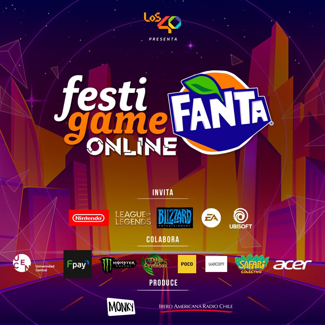 festigame's tweet photo. ¡Heeeeey! Esto va a ser FestiGame, contenidos originales junto a nuestros invitados, excelentes sorteos y grandes competencias! 😎👌
No te lo pierdas este 16, 17 y 18 de julio 🎮
Colabora:
@Ucen , #FPay , @MonsterEnergyCL y #AcerChile
Presenta: #FantaCL https://t.co/W8yokvYNJb