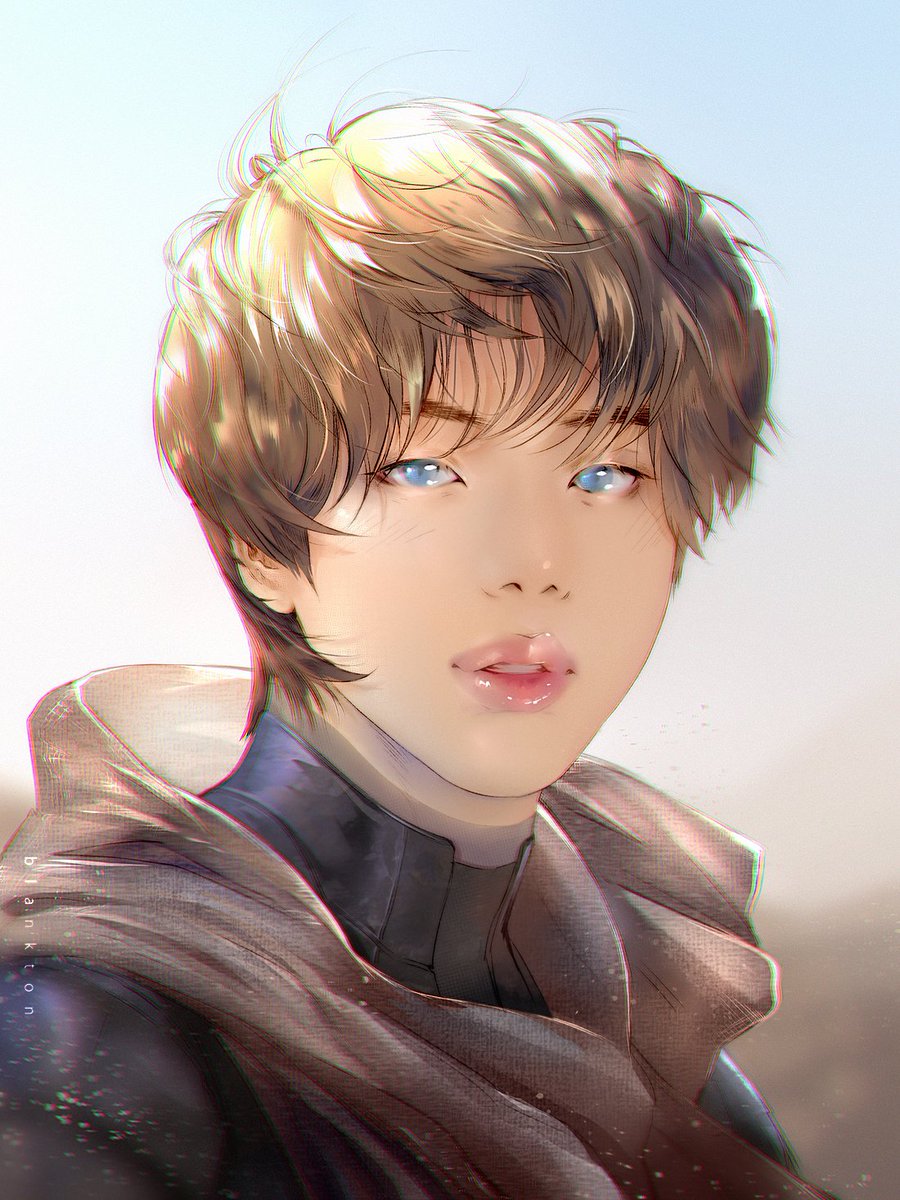 blankton_bt's tweet photo. In the eye of the sandstorm 🫐🕊️🫒

[  #BTS #btsfanart #JIN  ] https://t.co/IZV9NT7rqh