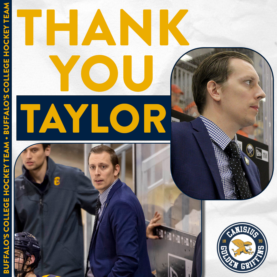 GriffsHockey's tweet photo. We would like to take a moment and thank @TaylorNelson29 for all of his hard work and dedication to our program for the past four seasons! 

Best of luck in your new role with @RiverHawkHockey 

#Griffs https://t.co/IY6Wr79zq5