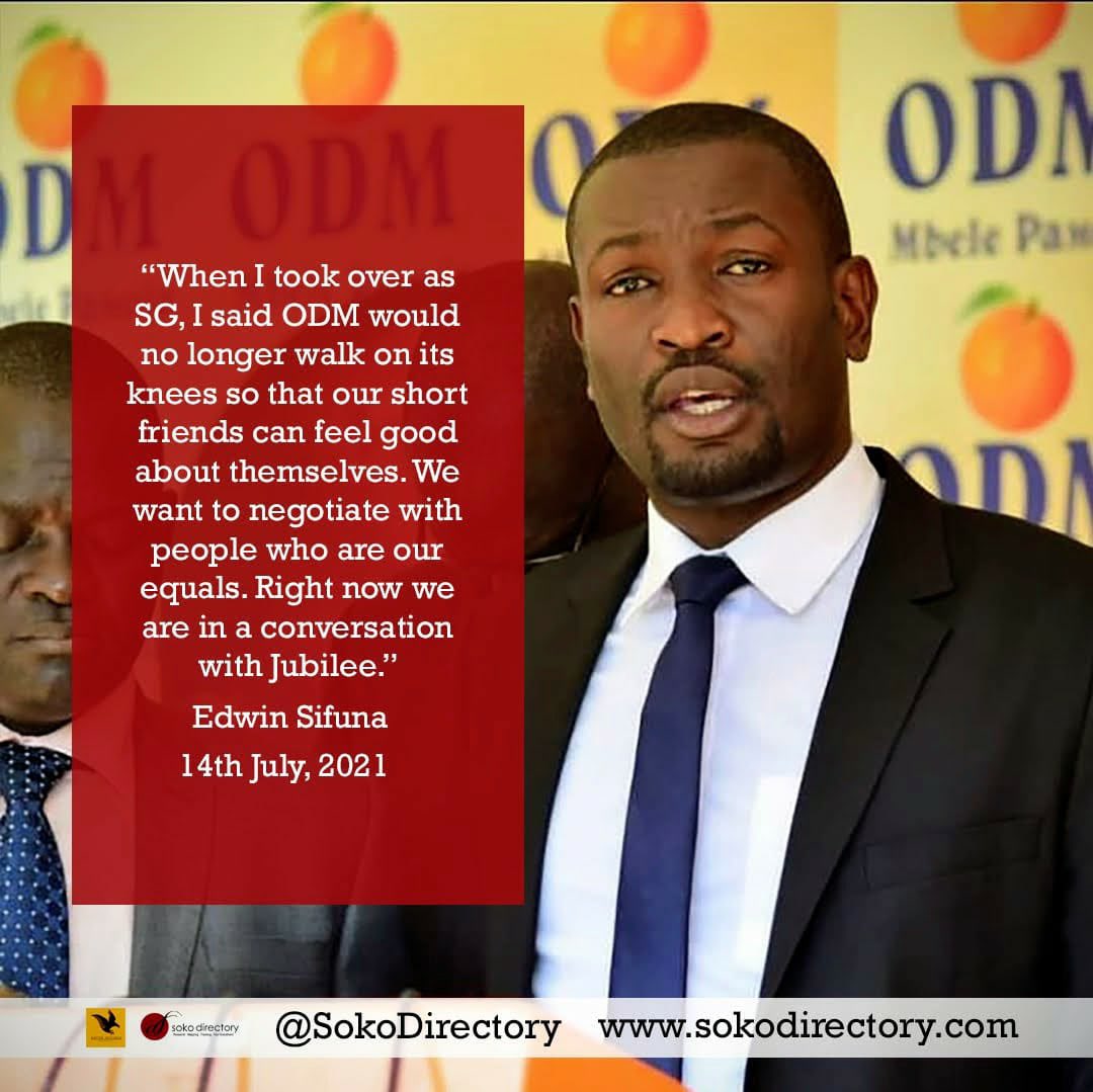 I remember the journey we had started with <a href="/edwinsifuna/">Edwin Sifuna</a> and how we thought <a href="/Cleophasmalala/">Cleo Malalah</a> would be a leader amongst equals. Well, Edwin thank you for making us realize how wrong we were. <a href="/SirAlexMatere/">The Matere</a>
