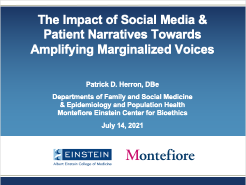 Looking forward to virtual Grand Rounds today with the University of Nebraska Medical Center's Department of Psychiatry on Use of Social Media & Patient Narratives Towards Amplifying Marginalized Voices - #UNMCPsychGR - Check out their upcoming topics! unmc.edu/psychiatry/edu…