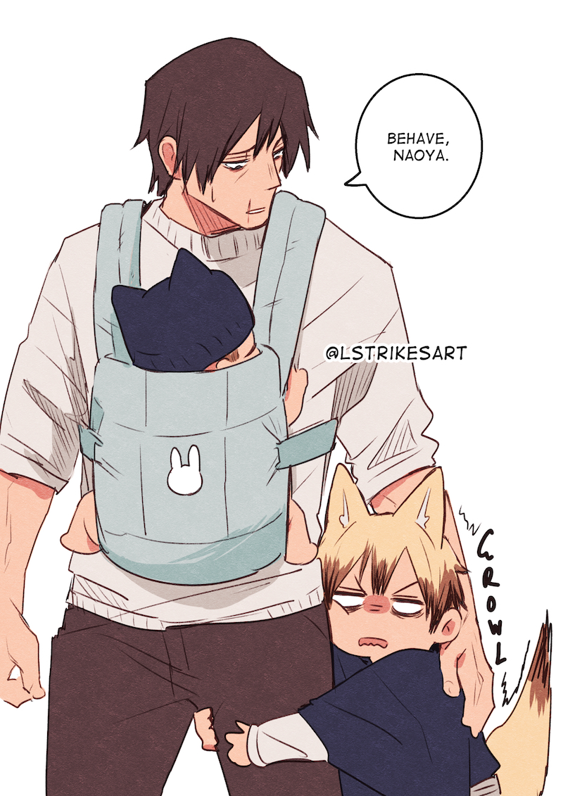 #jjk Tiger Cub AU: Have I won y'all over with Naoya cub yet? 