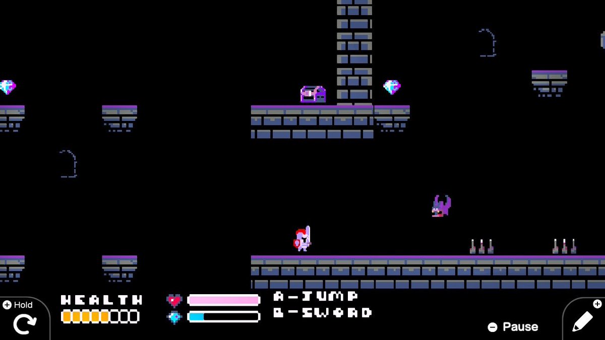 Jongjungbu's tweet image. Keystone Castle 
The Queen has been imprisoned in a castle. Collect the magic gems needed to break the seal. Inspired by 2 classic NES games. 
ID: G-003-3F1-NRN
#GameBuilderGarage