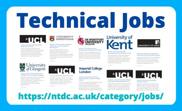 Our partners have several jobs available to the technical community and we keep them all together at ntdc.ac.uk/category/jobs/ #jobs #careers #technician #partners