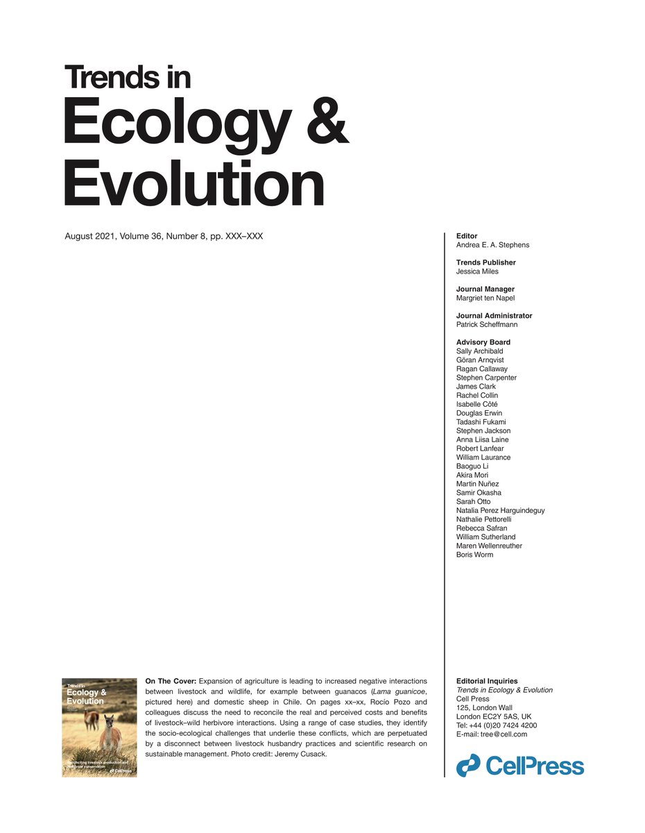 RocioPozo5's tweet photo. This is a very exciting & special tweet! Our #OA paper on #ConservationConflicts, which includes a beautiful #ScientificIllustration by @PenAndPaper_Sci has made the cover of @Trends_Ecol_Evo 🎉 with a pic from @jeremyjcusack!
https://t.co/Crr8YcwPJP
https://t.co/ZY01iK866M https://t.co/mJtX3NvroD
