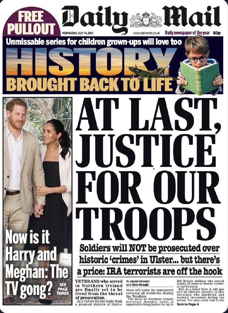 bbboatclub's tweet photo. “Crimes” in exclamation marks here, refers to British soldiers shooting 26 and killing 14 human beings who were marching for their civil rights in 1972 https://t.co/fC62BJ1iMM
