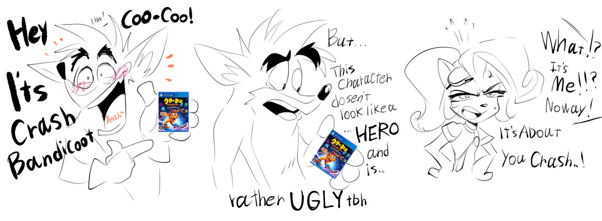 #CrashBandicootFanart #CrashBandicoot #CrashBandicoot4Itsabouttime #CrashBandicoot4 
stupid doodle 