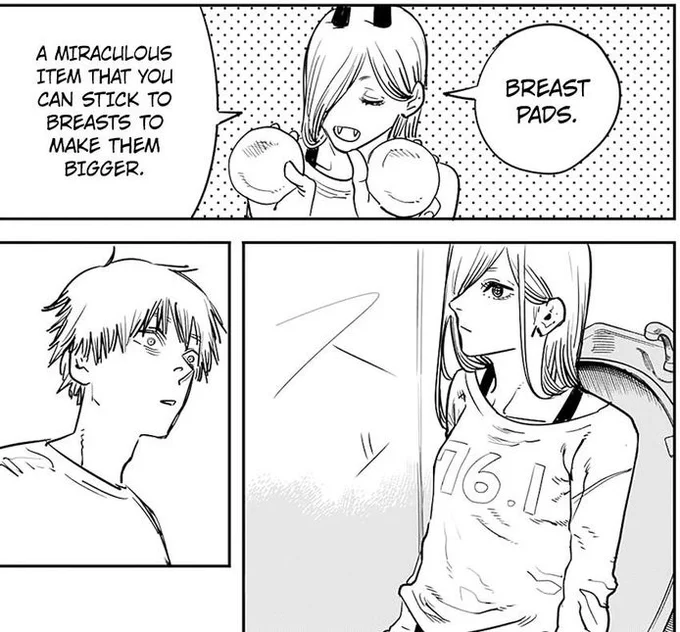 I liked that there's not really a reason why Power wears breast pads, she just wears them because 