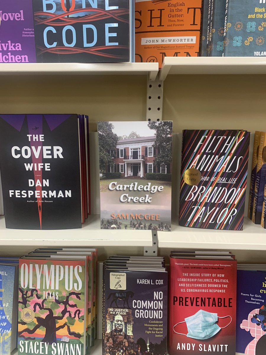 SamMcGeeAuthor's tweet photo. Support your local independent bookstore. Cartledge Creek is now for sale at Park Road Books here in Charlotte, as well as Old Books on Front Street in Wilmington. And don’t forget you can get a copy direct from me tomorrow between 4-6 at Pattan’s Downtown Grille in Rockingham. https://t.co/NNoz0MVaAS