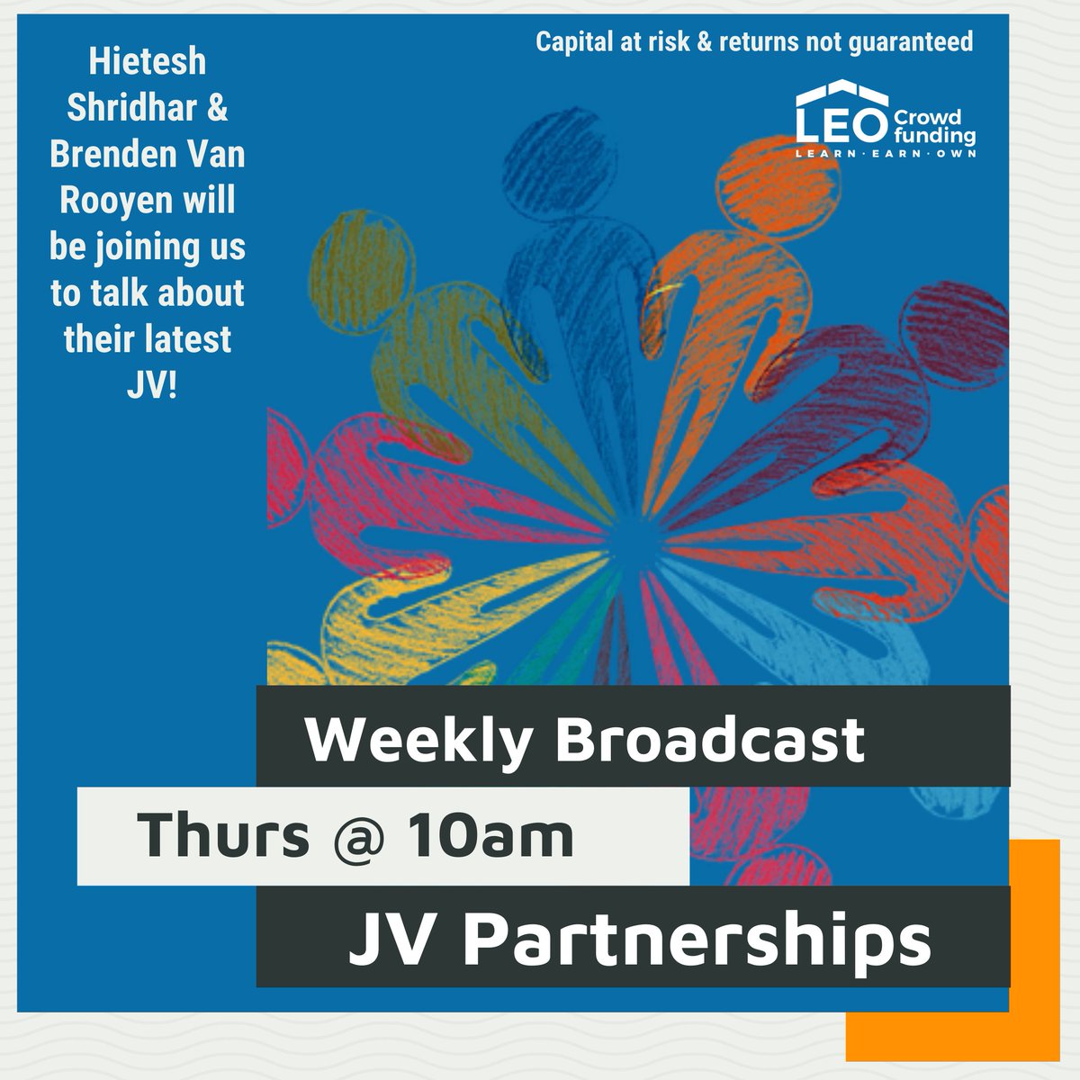 PropFundrs's tweet image. Exploring JV Partnerships. 🤝

Looking at the benefits of JVs on this week’s broadcast. Join us on the broadcast to hear more and also details of a LIVE project: 👇

bit.ly/WebSeries2TW

Capital at risk 

#investing #broadcast #crowdfunding #jv