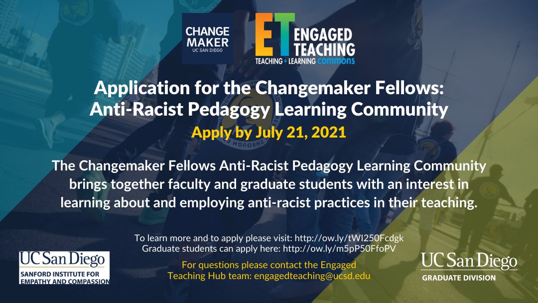UCSD_Commons's tweet photo. To learn more and to apply please visit: https://t.co/VsWE1UgSWj
Graduate students can apply here: https://t.co/8Hfb3oIorh
 
#tritonchangemakers
@ucsdchangemaker https://t.co/5F9z4XZkmU