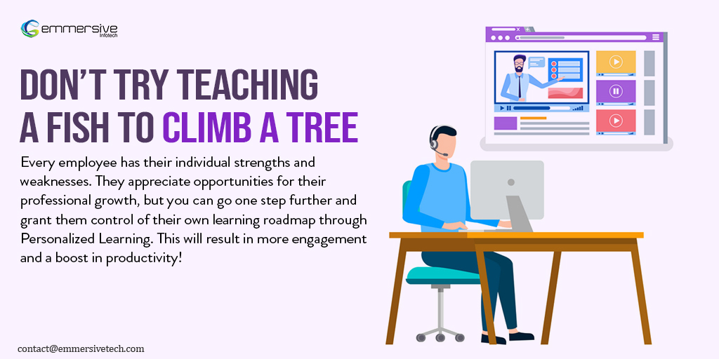 emmersivetech's tweet photo. #PersonalizedLearning is the #future of #EmployeeDevelopment. Imagine an #adaptive syllabus with #customizable #LearningPaths that are specifically #tailored to fit each #employee’s unique interests, #affinities, #skills, and future needs!

#OnlineLearning #LnD #LearningSolutions https://t.co/OSIBDV9LX9