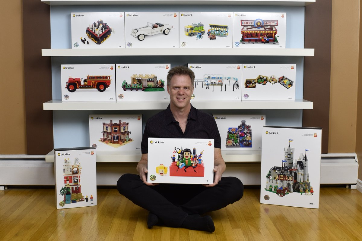 LegoBrickbaron's tweet image. This portrait from November 2019 shows all me with all the BrickLink AFOL Designer sets from the first round, including my own design, Imagine It, Build it! 

#BrickLink #LEGO #AfolDesignerProgram #LEGOphoto #design #ADP #Imagine #Build #AFOL #inspire #LEGOset #LEGOsets #fun