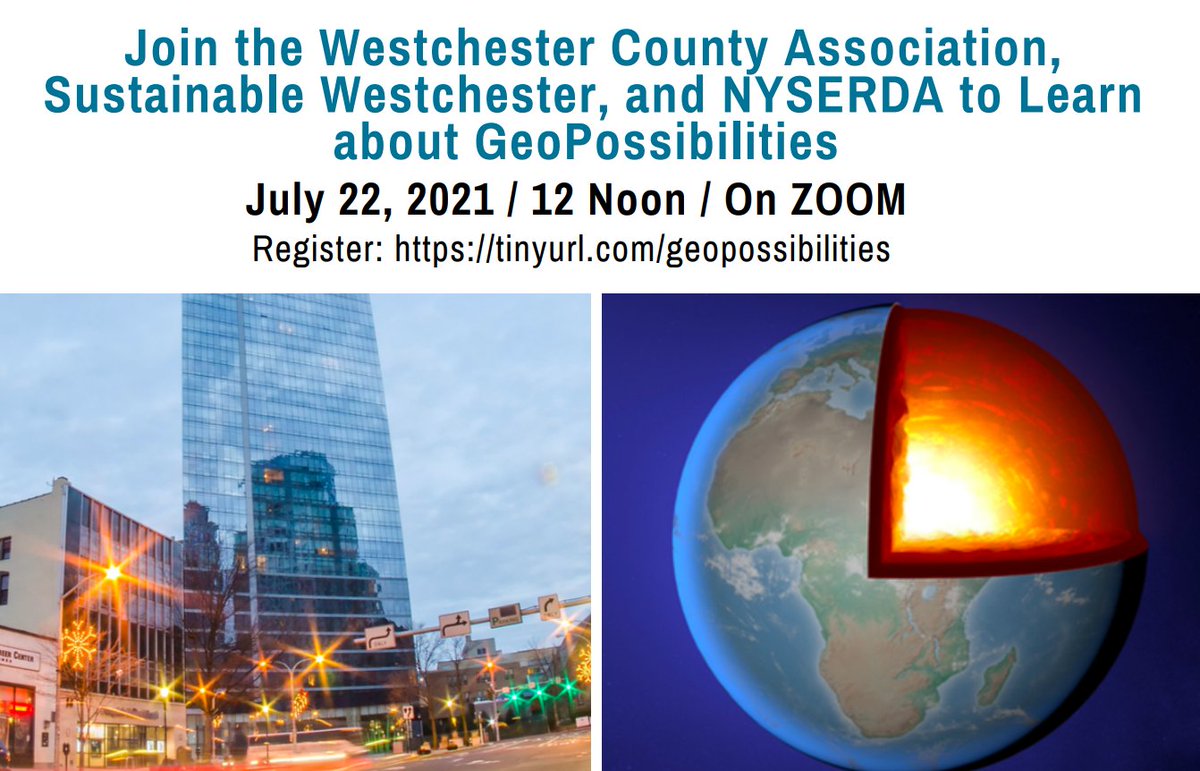 NYSERDA's tweet photo. Register now for the Geopossibilities Tool Launch + Q&amp;A on July 22! Tune in to learn about this free new online tool for any #WestchesterCounty municipalities or property owners to assess the feasibility of #geothermal heating &amp; cooling for buildings.

➡️ https://t.co/KxY0di3T2R https://t.co/qx3KZFktFf