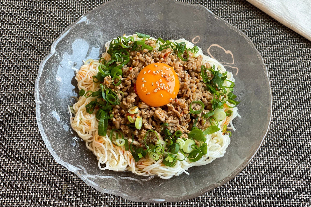 電子レンジで作れるからお手軽！担々麺風の素麺レシピ！