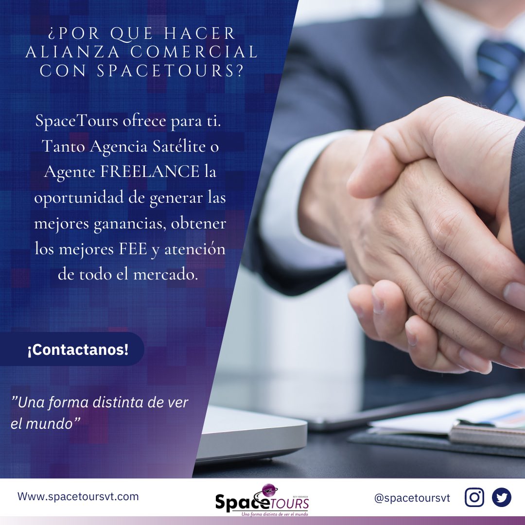SpaceToursVT's tweet image. ¿Como te puedes contactar con nosotros?

✅Nuestro personal de comercialización:

🟣0212-461-8346
      Extensión 110

🟣Correo: 
     Contactanos@spacetoursvt.com