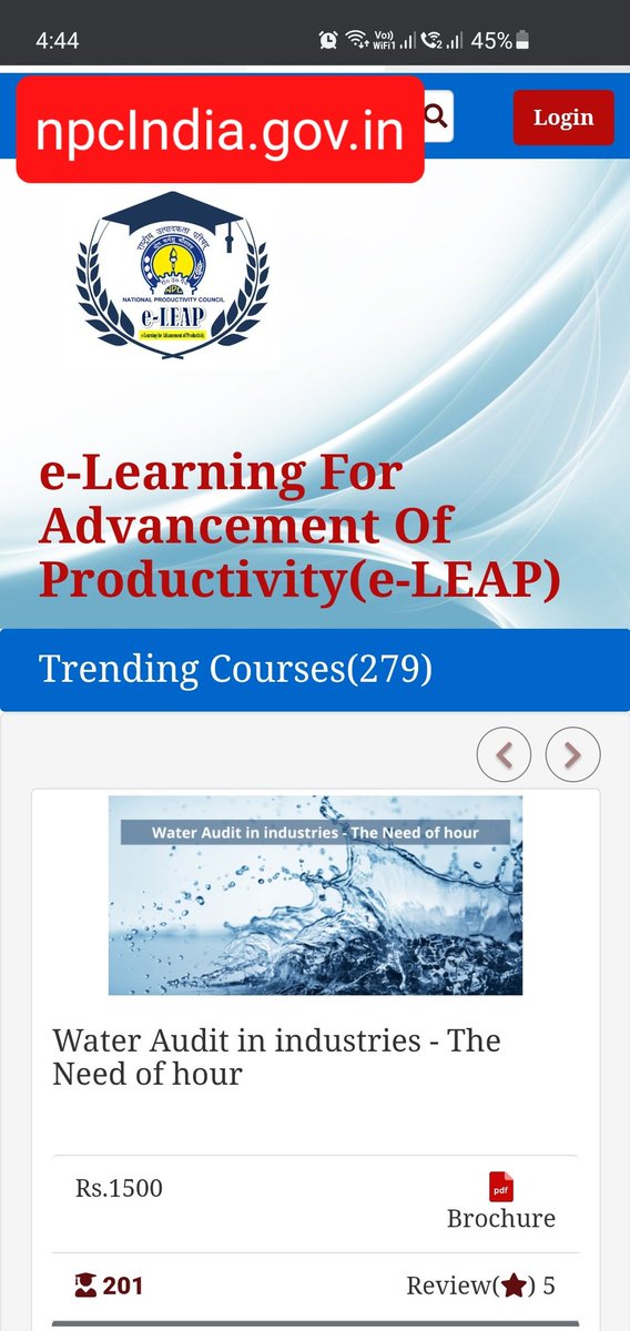 Invest in yourself use WHF FOR Online from National Productivity Council npcindia.gov.in 306 ELearning Modules 492 Web Videos Daily WEB SESSION #npcertificate @GHCLLimited @BharatForgeLtd @StuckByFevicol @NALCO_India @BPCLimited @AdityaBirlaGrp @BirlaCellulose @ONGC_