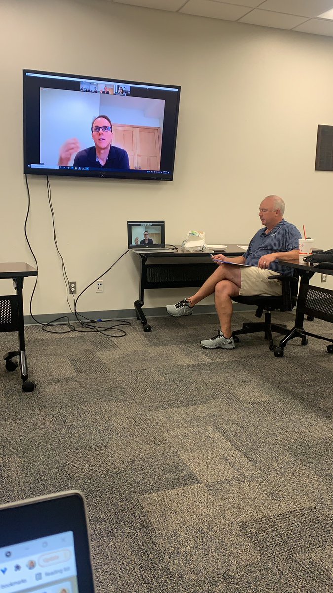 Talking and learning about updating our district website!