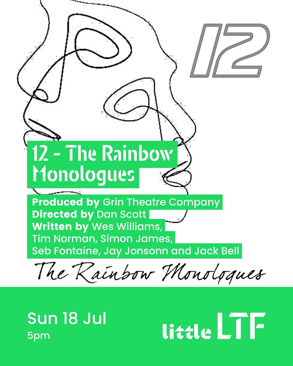 HomotopiaFest's tweet photo. Little @LpoolTFestival present 12 - The Rainbow Monologues, a new show of queer voices and stories that paint vivid pictures of what it means to be part of the Rainbow family. https://t.co/x1nREUernR