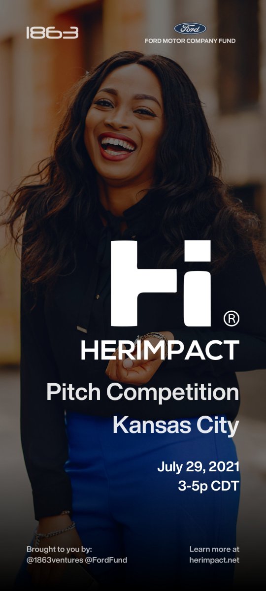 Do you know any Kansas City based women social impact entrepreneurs? Share the 2021 HI-HERImpact Pitch Competition for a share of up to $50K in cash and in-kind prizes. Applications due 7/18: bit.ly/hikcapp1 @FordFund @1863ventures