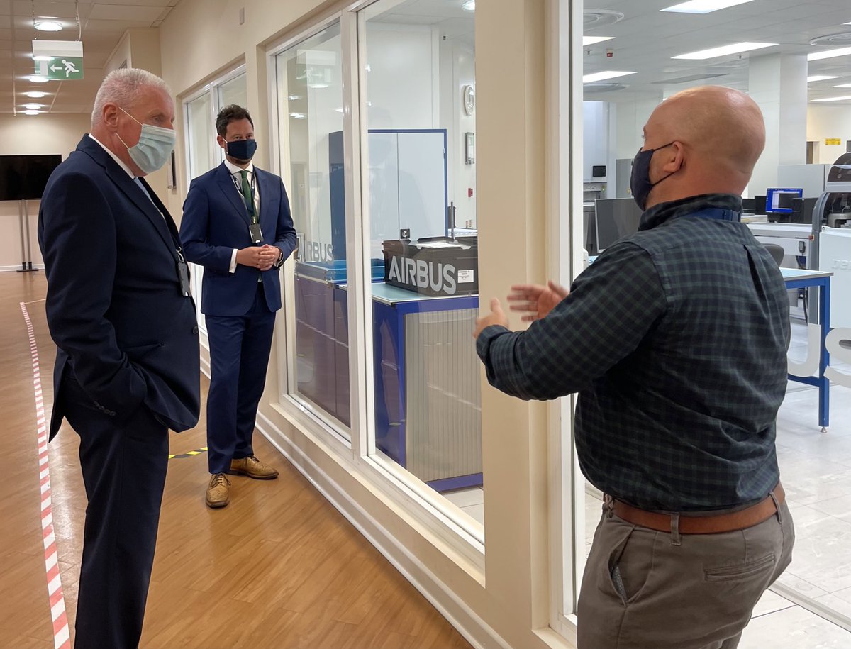 Great to visit <a href="/Airbus/">Airbus</a> today with <a href="/Vernon_Coaker/">Lord Vernon Coaker</a> to celebrate their British-built success in defence, space and civil aviation. The company continues to create the high-skilled, well paid jobs that are needed for #Portsmouth - and the country - to thrive