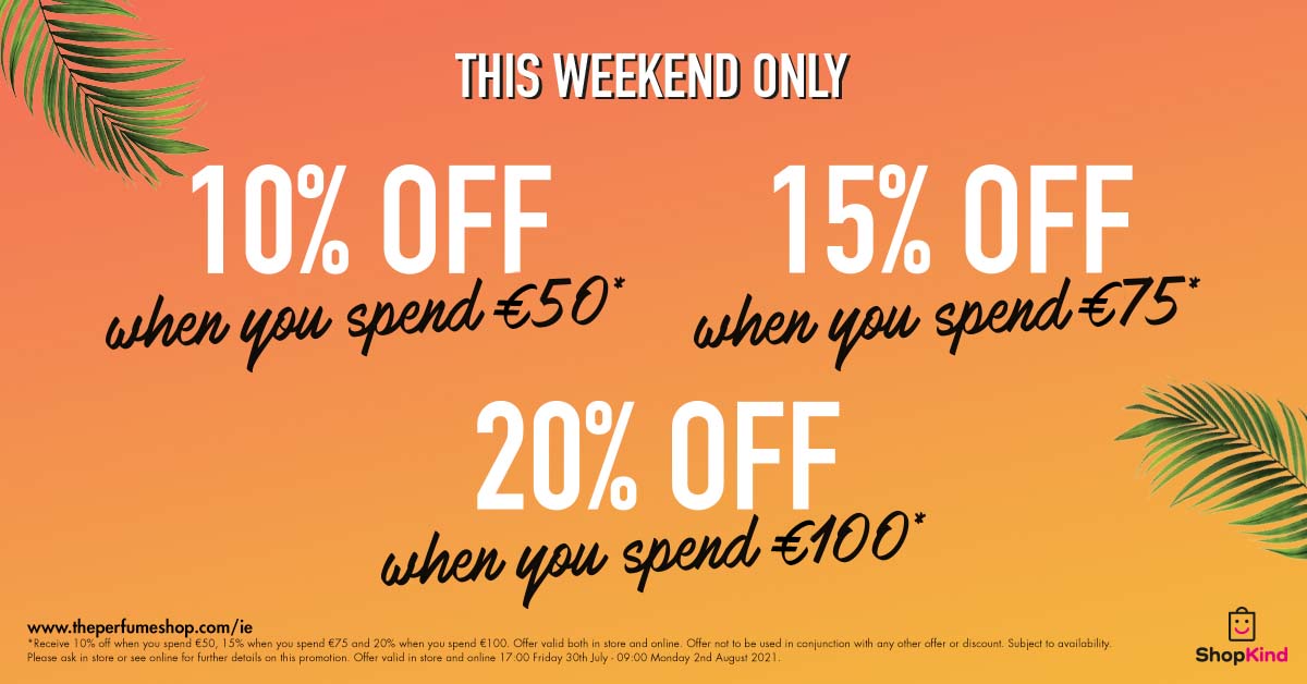 FOR THIS WEEKEND ONLY!!!!!  

Do not miss out on these amazing discount offers at <a href="/TPSCork129/">TPSCork ThePerfumeShop</a> 

Sign up for their exclusive deals and offers in-store today.  

#MYNEWSCENT
#ThatsThePoint