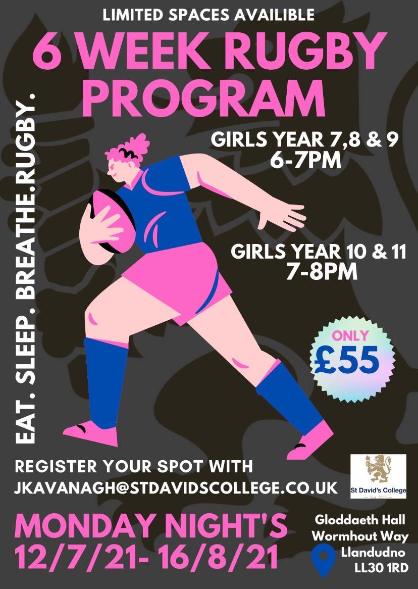 Emrys PE Dept. (@emryspedept) on Twitter photo Calling all female rugby players
6 week training programme delivered by โฆ<a href="/9Jessk9/">Jess Kavanagh</a>โฉ & โฆ<a href="/rachtaylor13/">Rachel Taylor</a>โฉ
Delivered at โฆ@StDavidsCollegeโฉ
Speak to the PE staff for any details Calling all female rugby players
6 week training programme delivered by โฆ<a href="/9Jessk9/">Jess Kavanagh</a>โฉ & โฆ<a href="/rachtaylor13/">Rachel Taylor</a>โฉ
Delivered at โฆ@StDavidsCollegeโฉ
Speak to the PE staff for any details