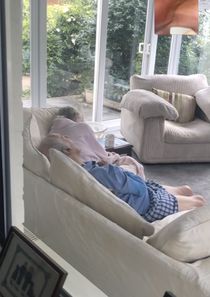 DeRossiBeard's tweet photo. These are my in-laws.... well what’s left of them.
They’ve been vaccinated without informed consent or consent from the POA, in their own homes. They have dementia and a note on their files not to vaccinate. Now they can’t walk or talk... THIS IS WRONG!!!! https://t.co/v6UIUXQeQ2