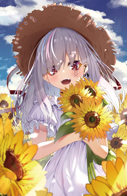 【お仕事告知】天音りりあ(@ amnlilia)さんの描きおろし1周年記念グッズにて、ワンピース姿のりりあさんを描かせていただきました!
タペストリーとプレイマットにイラストを使っていただいております!✨✨
是非手に取ってもらえたら嬉しいです✨✨ https://t.co/rKQEGru5cW 