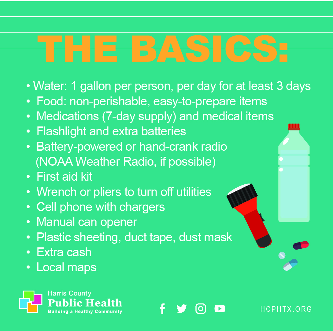 hcphtx's tweet photo. This weather has been the perfect reminder to #CheckYourKit and what you need to stay safe when disaster strikes! Learn more: https://t.co/q4C6mJYekD https://t.co/REVYaeGzQL