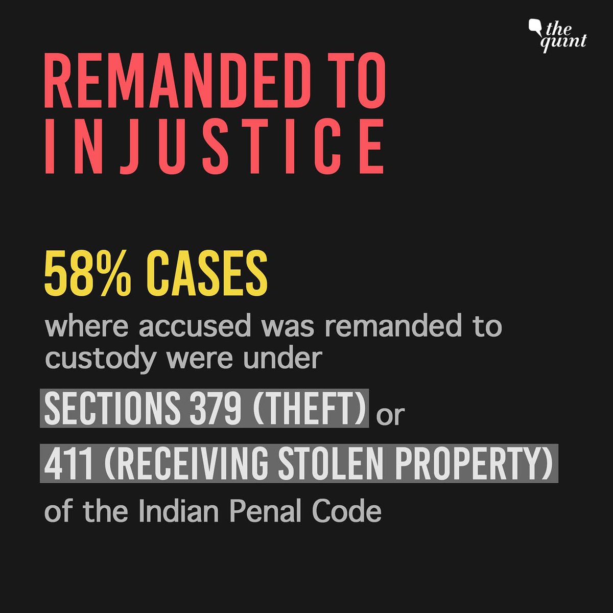AnnotatingC's tweet photo. @TripathiGee research in Delhi's trial courts reveals a culture of 'mechanical remand' where the narratives of the police are disproportionately privileged over the rights of the arrested person
#DemandLessRemand https://t.co/3T9DW2EDaX