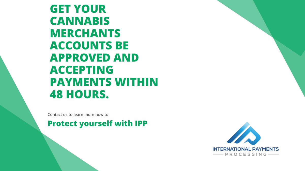 intlpayments's tweet photo. #Cannabis is becoming popular but is still not federally legal. Therefore, #banks and #paymentprocessors can be weary of processing payments for these businesses. 

Luckily, #IPP can help your #cannabismerchant account be approved within 48 hours.   

https://t.co/c1y4rddI5c https://t.co/jZwhcIRNfm