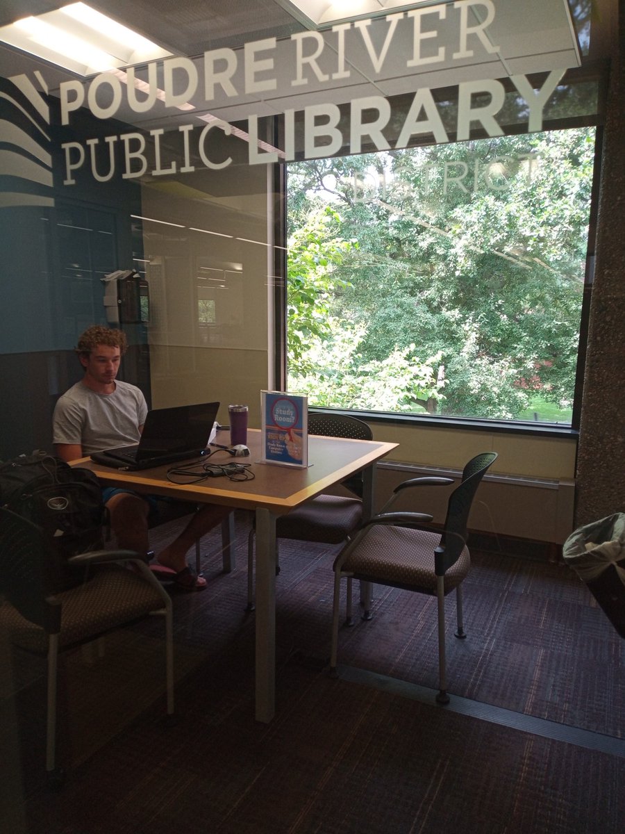 PoudreLibraries's tweet photo. Did you know... you can use study rooms and small work rooms at your libraries? Old Town Library spaces are available by reservation. Council Tree Library and Harmony Library currently offer drop-in use. #TourDeLibrary https://t.co/aknDjribcU