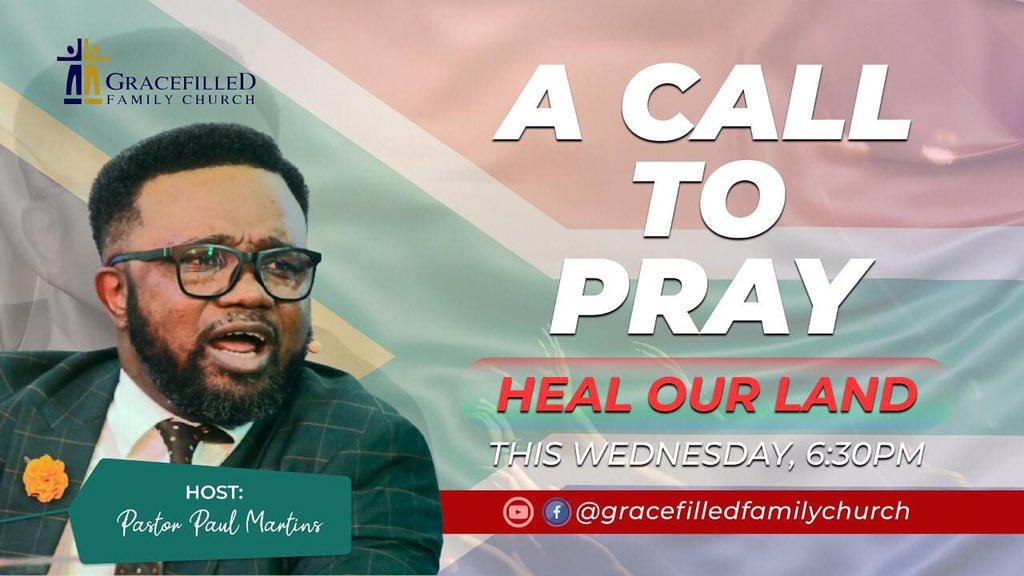 GraceFilledtwit's tweet image. We are now Live with Pastor Paul Martins, join us as we pray to God to Heal our Land South Africa 🇿🇦#HealOurLand #PrayForSouthAfrica #WeHaveTheVictory 
Links below ⬇️ 

fb.watch/v/1gPfiPZxD/

m.youtube.com/watch?v=T8_JyG…