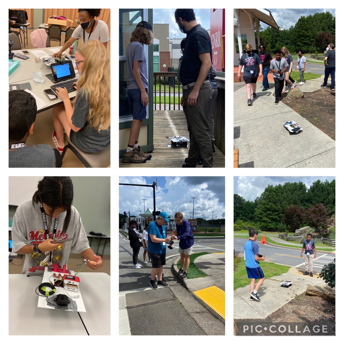 STEM Camp day 2! GPS robot car scavenger hunt. <a href="/STEMcobb/">Cobb County STEM/STEAM & Innovation Department</a> <a href="/STEMsally/">Sally Creel</a>