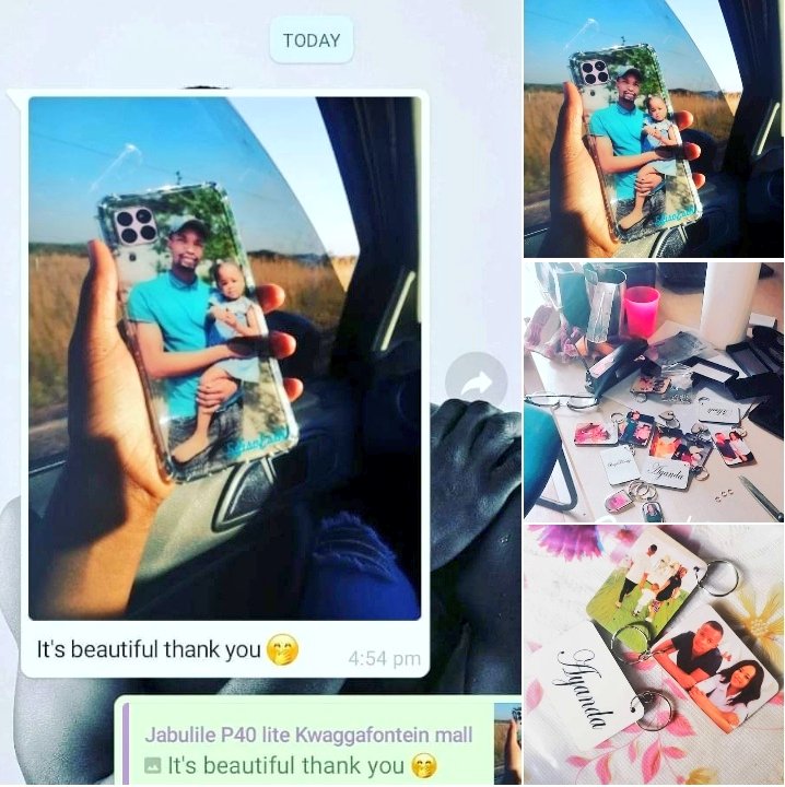 LevinceyR's tweet photo. We create beautiful CUSTOMIZED ITEMS☺️👌

✔️PHONE COVERS
R180 each &amp; 2 for R350
✔️ WOOD KEYHOLDERS
R99 Each &amp; 2 for R150
✔️STEEL KEYHOLDERS
R120 each &amp; 2 for R199

¬We use any desired Pic
¬FREE name Edit
¬Nationwide 🚚

To ORDER🛍
WHATSAPP 0797549379

 #BlackOwnedBusiness #Gomora https://t.co/zdThnIeVaI