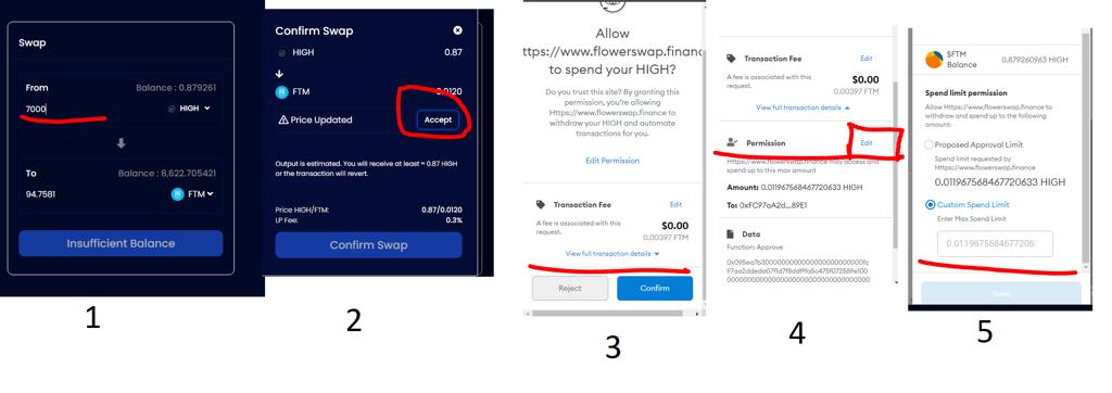 FlowerSwapHIGH's tweet photo. Those who do not want to hold, can sell their $HIGHs on #flowerswap.
Thanks to a valuable community member, we have a new way to sell your $HIGH
On step 5, you input the amount to sell https://t.co/Bk98YTbSyG