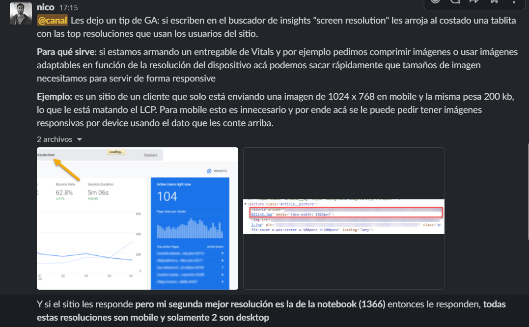 nomadic_agency's tweet photo. Hack #SEO 👉 Core Web Vitals &amp; #GoogleAnalytics

La funcionalidad "Screen resolution" permite identificar las resoluciones de pantalla más utilizadas por los usuarios para optimizar los contenidos en base a las mismas.

Si encontrás útil esta información, dale RT. 🙌

#Análisis https://t.co/8LCsu0zEsI