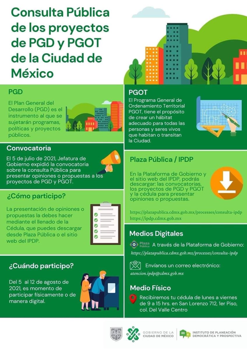 EstudiosMetrMX's tweet photo. El @PUEM_MX te invita a participar en la Consulta Pública de los proyectos de Plan General de Desarrollo y del PG de Ordenamiento Territorial de la CDMX.
Si requieres más información llama  ☎️ al 555130 - 2100 Ext. 2339 de L a V de 9 a 15h

Reacciona, comenta y comparte https://t.co/9C9pgJqYm4
