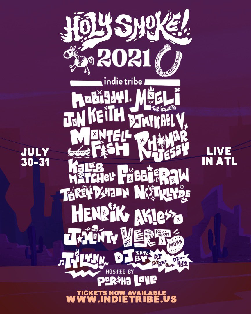 #HOLYSMOKEFEST full lineup! i don’t have to hype it just look at it 😳