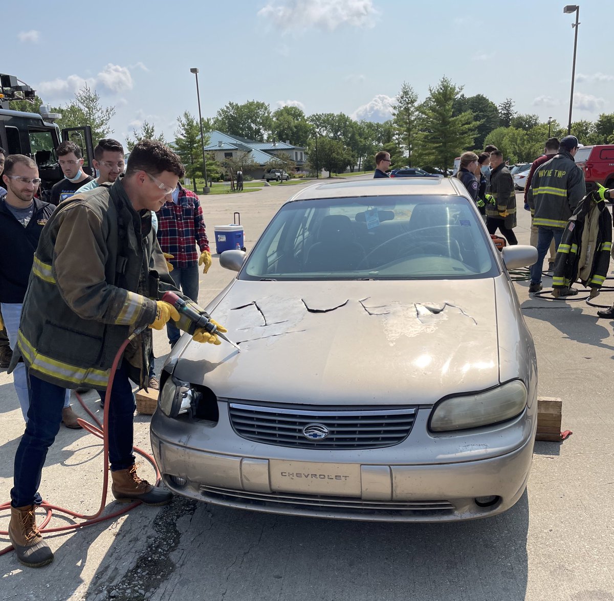 We had EMS day today and got to smash things! #IUEM #EMTwitter