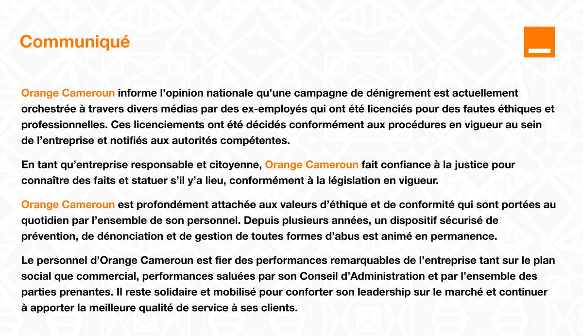 Orange_Cameroun's tweet photo. https://t.co/KhHq88z9FL