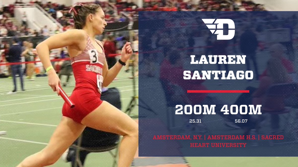UDWomensTF_XC's tweet photo. Help us give a huge Dayton welcome to @lmsantiago10! We’re so excited for her to join our sprints/400m groups and be a great addition to our relays. She holds 5 school records at Amsterdam H.S. in N.Y.⚡️She is also an ice cream connoisseur🍦
#FlyAs1 // #FlyerFamily // #welcome https://t.co/bVfugufVNi