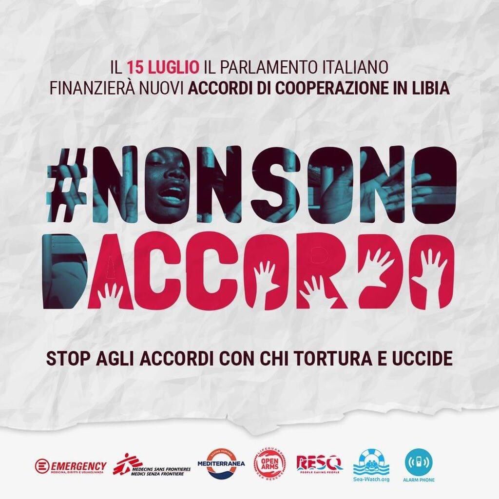 NO AGLI ACCORDI CON LA LIBIA

Il memorandum sulla Libia è inaccettabile per un paese democratico che decide di voltare lo sguardo altrove e sovvenzionare coloro che perpetrano violenza e agiscono in pieno contrasto con i diritti umani.

#libia #NONSONODACCORDO