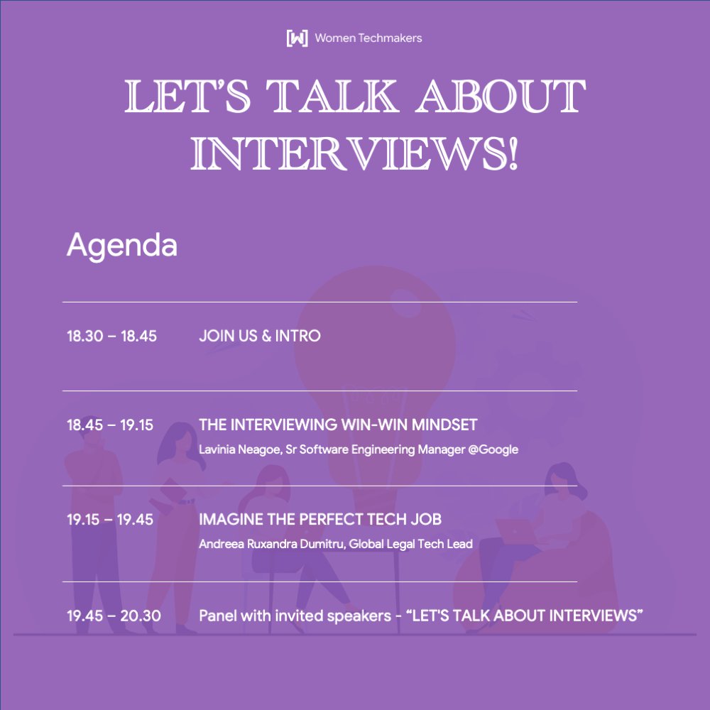 😰  🧐. Are you stressed out about interviews? or do you want to find out more about online interviews? Please join me at our next Women Techmakers event, Thursday, Jul 22. 👉 👉  Registration free here: gdg.community.dev/events/details… <a href="/WomenTechmakers/">Women Techmakers</a>