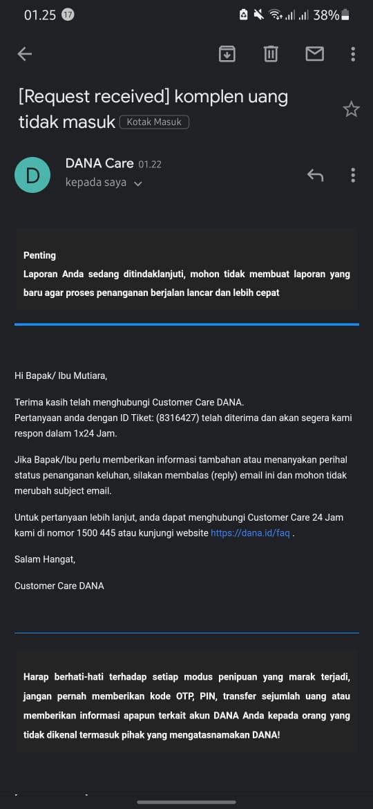 yaampfun's tweet photo. Lalu setelah capek menunggu, aku dan resellerku berniat untuk telfon call centre dan email sang perusahaan e wallet terbaik @danawallet lalu begini balesan mereka https://t.co/zNv1KxzPn6