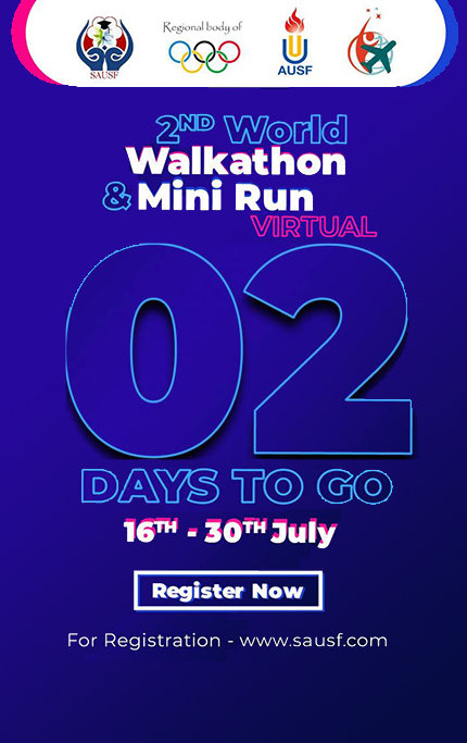 SouthFederation's tweet photo. As we are just 0️⃣2️⃣ days away from the 2nd World Walkathon and Mini Run 2021, we would like you to join us in counting down the last two days before the event.
Registrations are still open!
📥https://t.co/C4VLi7oVUV
More info : https://t.co/r9AATaiACk
#SAUSF #BIAG #SLUSA https://t.co/ZYRXYZmyrx